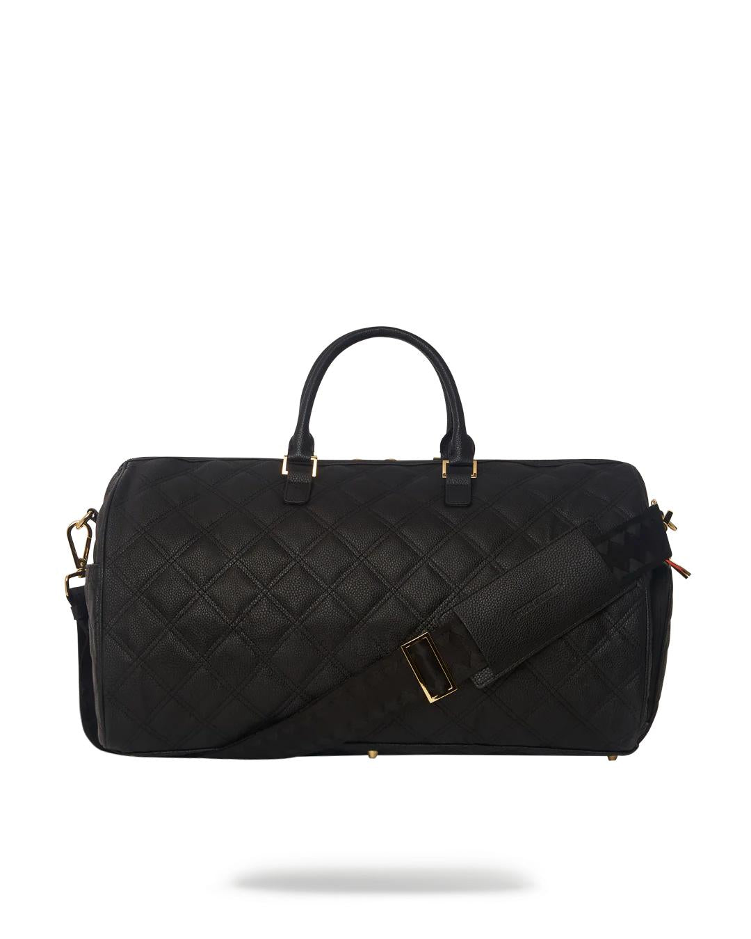 NOIR QUILT GOLD CHAIN SHARK DUFFLE