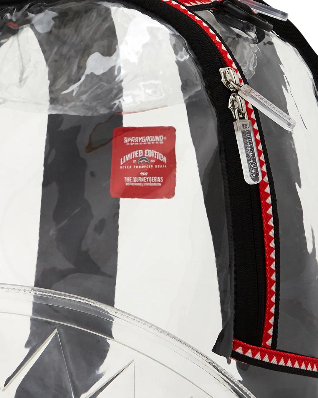 100% CLEAR BACKPACK SHARK