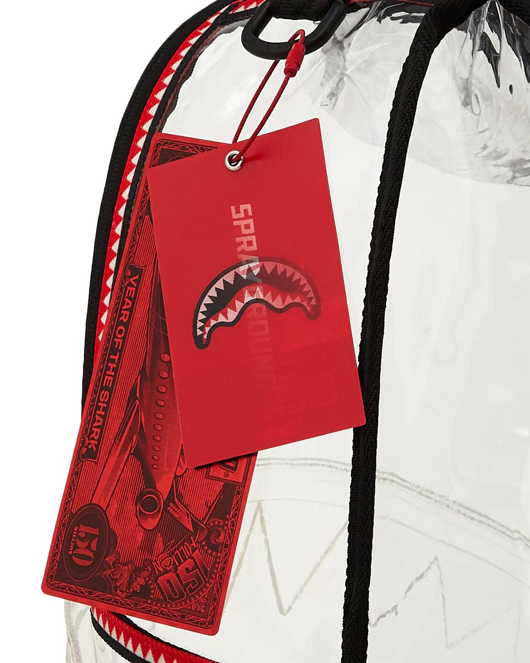 100% CLEAR BACKPACK SHARK