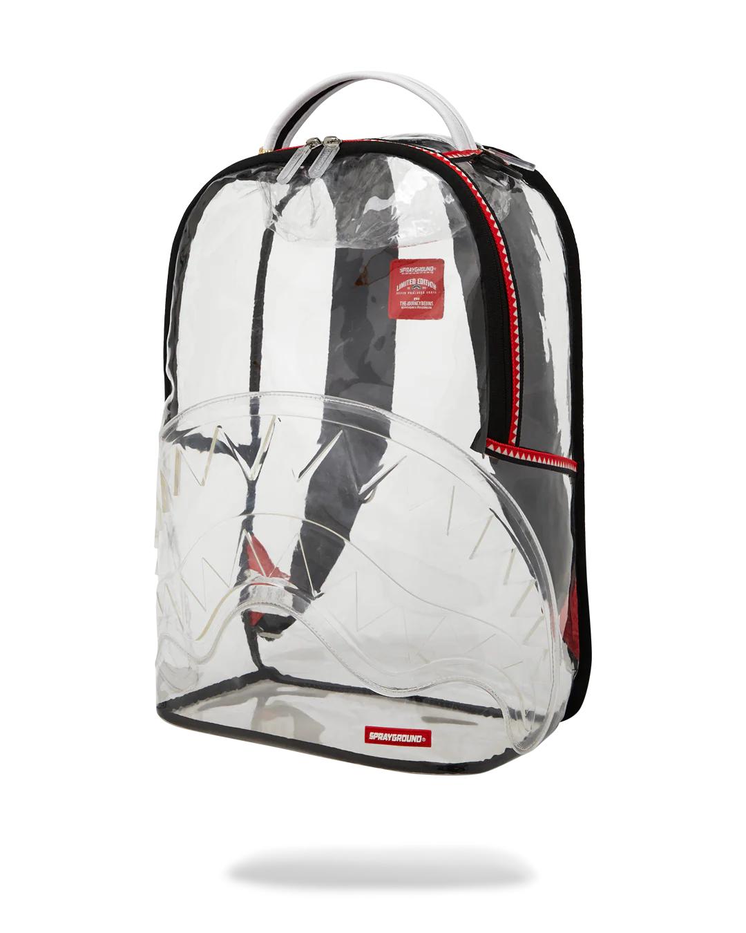 100% CLEAR BACKPACK SHARK