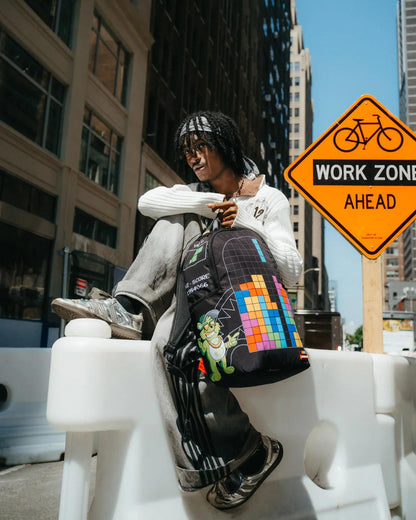 TETRIS WITH DIABLO AND MONEY BEAR BACKPACK