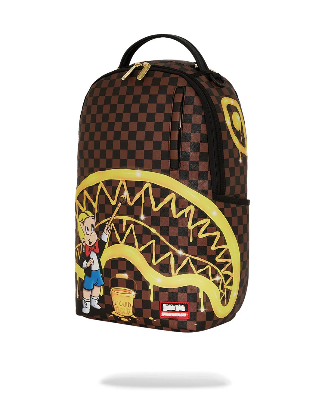 RICHIE RICH PAINT THE SHARK GOLD BACKPACK