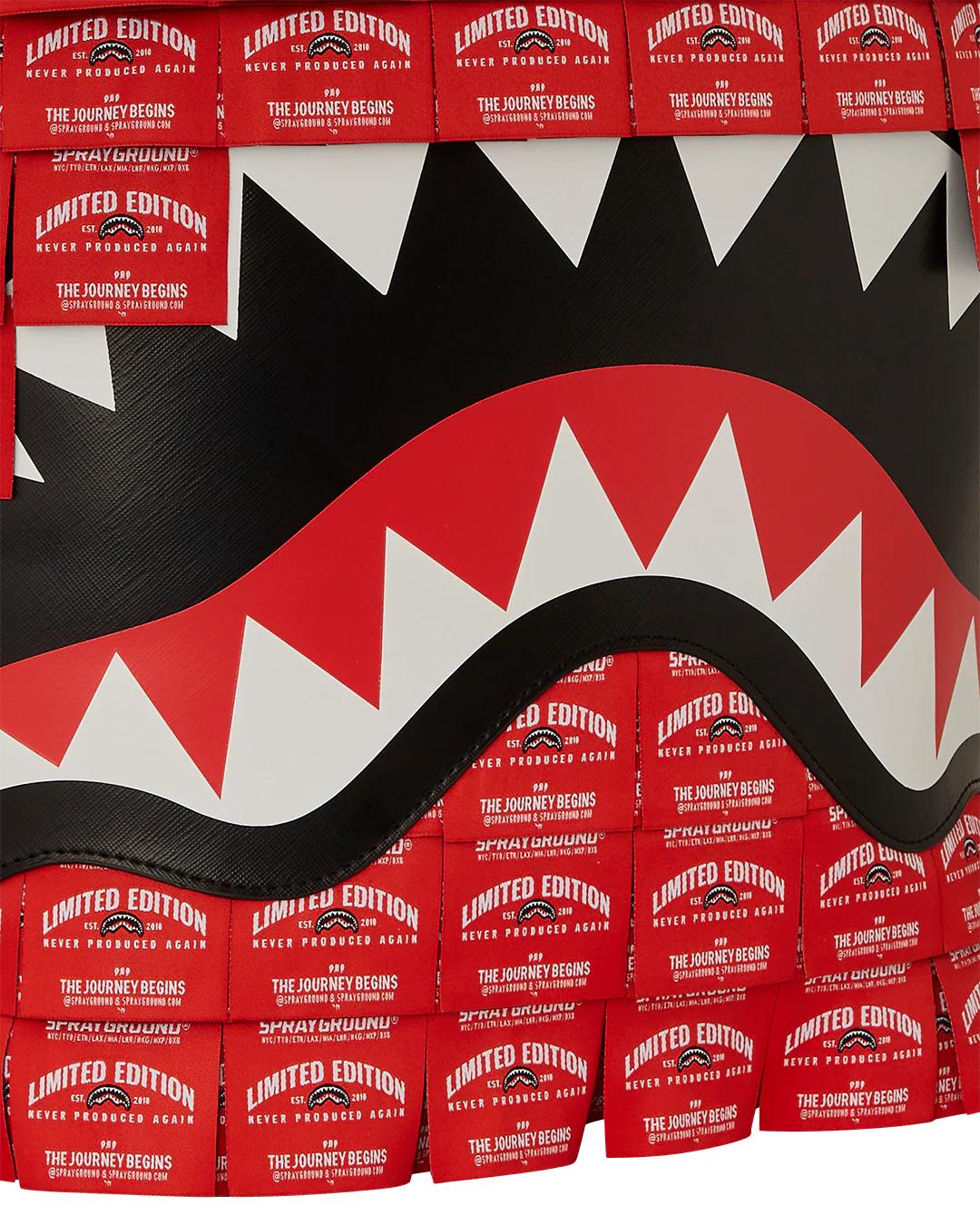 MADE OF WOVEN LABELS SHARK BACKPACK