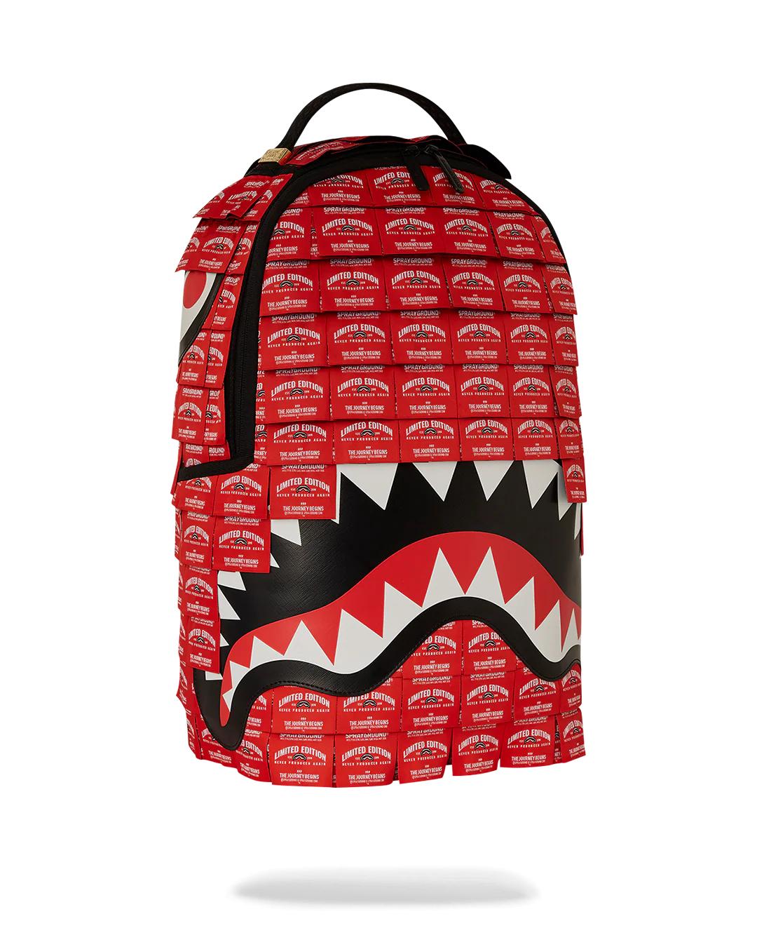 MADE OF WOVEN LABELS SHARK BACKPACK