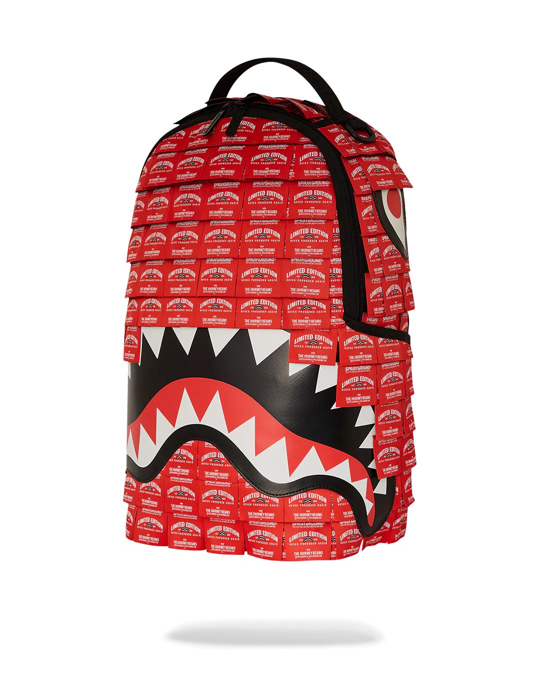 MADE OF WOVEN LABELS SHARK BACKPACK