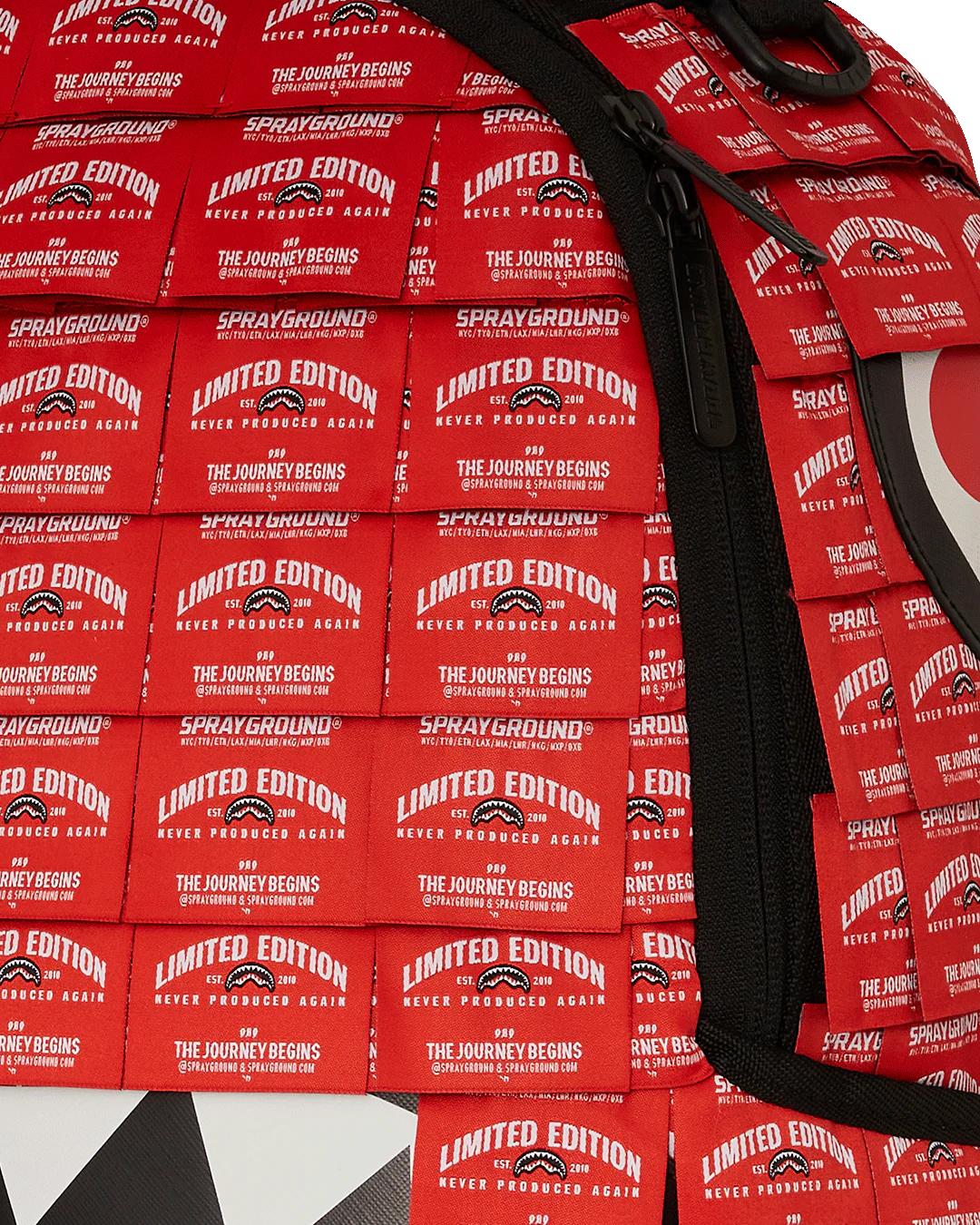 MADE OF WOVEN LABELS SHARK BACKPACK