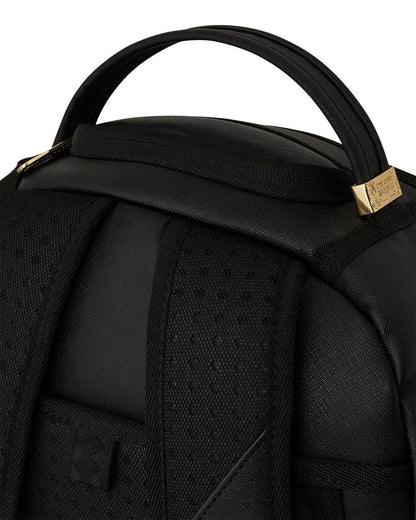 GOLD AND BLACK RACING STRIPES BACKPACK