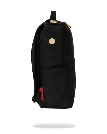 GOLD AND BLACK RACING STRIPES BACKPACK