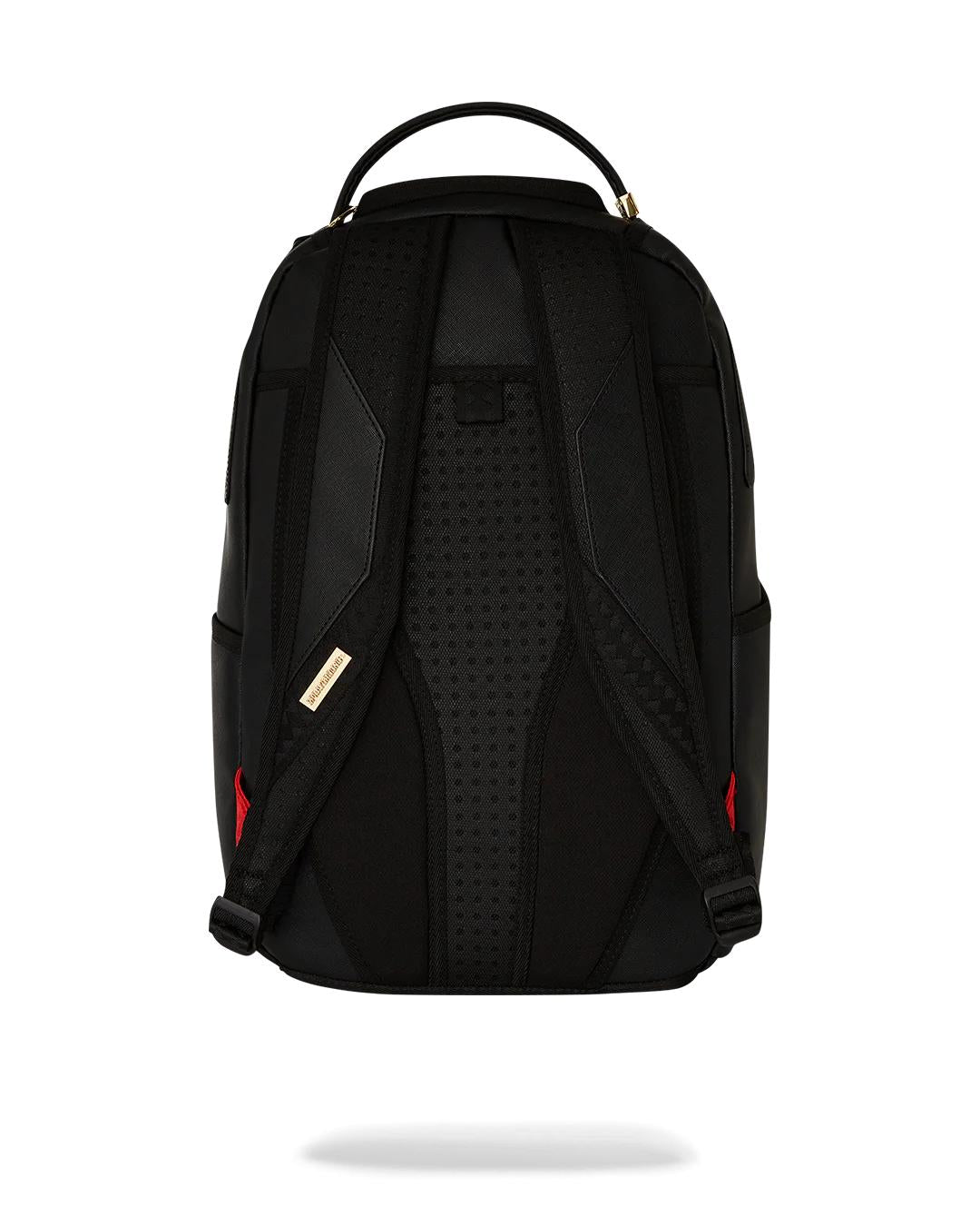 GOLD AND BLACK RACING STRIPES BACKPACK