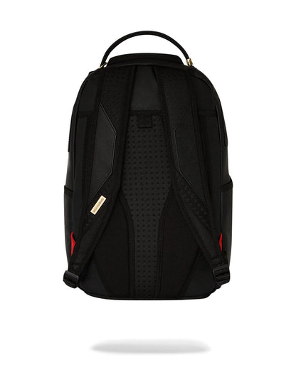 GOLD AND BLACK RACING STRIPES BACKPACK