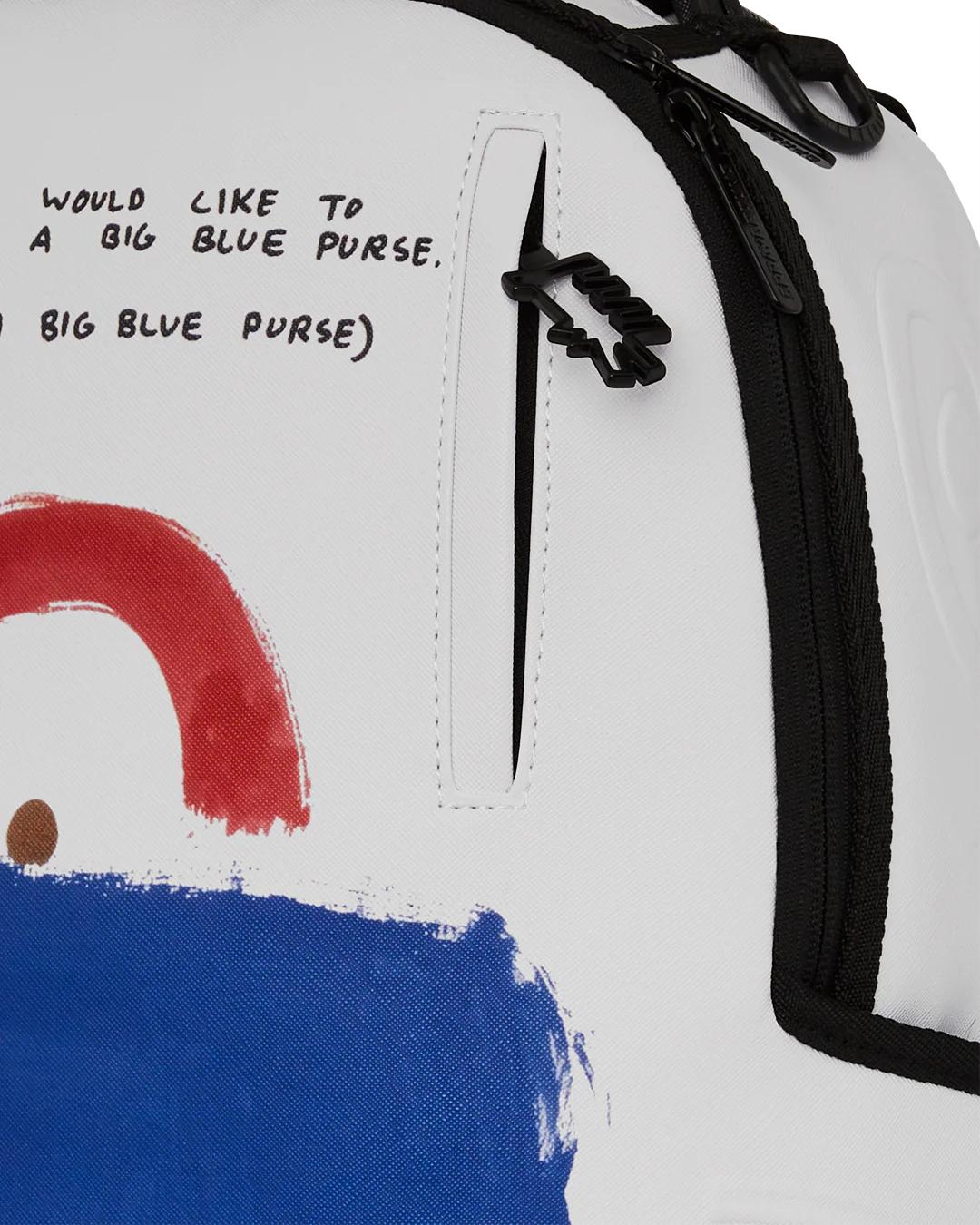 KEITH HARING BIG BLUE PURSE ART BACKPACK
