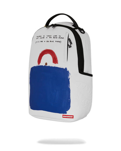 KEITH HARING BIG BLUE PURSE ART BACKPACK